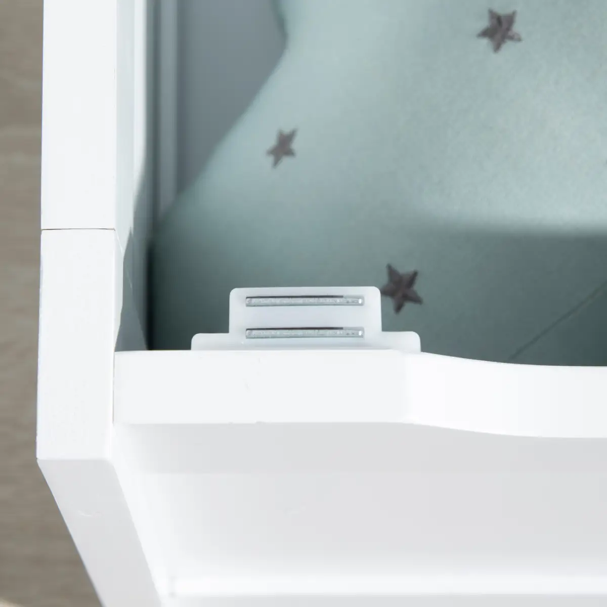 Two-In-One Wooden Toy Box, Kids Storage Bench w/ Safety Rod - Grey by Unbranded