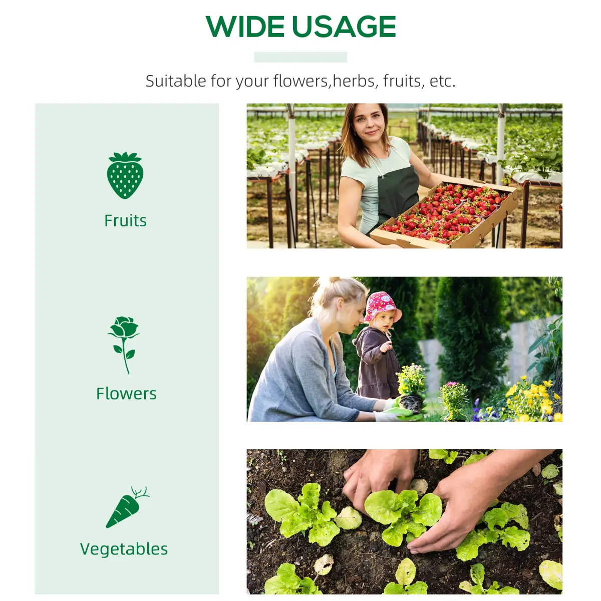 Mini Greenhouse, with Durable PE Cover, 119x60x60cm by Outsunny