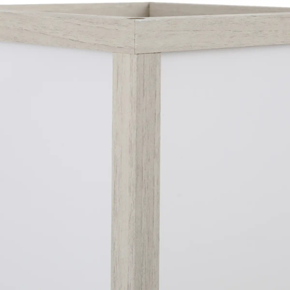 4-Tier Floor Lamp, Floor Light with Storage Shelf White and Oak 3-Tier by HOMCOM