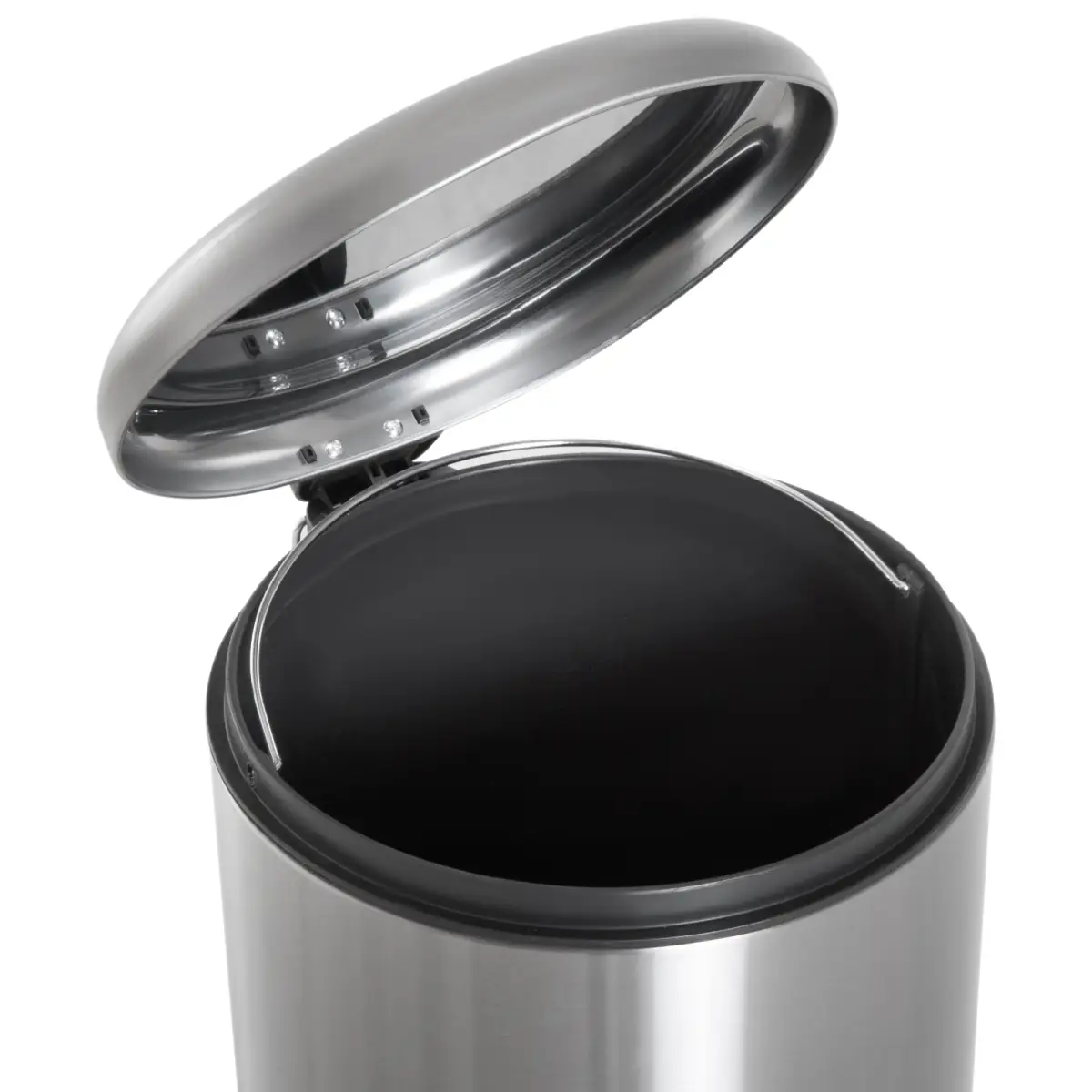 30L Pedal Bin, ?29.2 cm-Black/Silver by HOMCOM