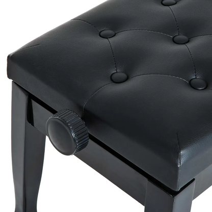 Classic Digital Keyboard Piano Bench Padded Seat Stool Solid Wooden by HOMCOM