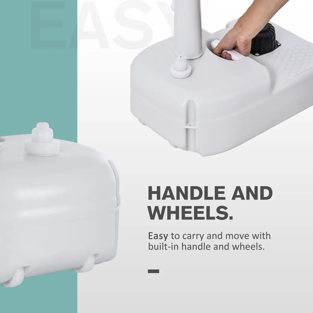 Portable Camping Sink with Towel Holder & Soap Dispenser Hand Wash Outsunny by Unbranded