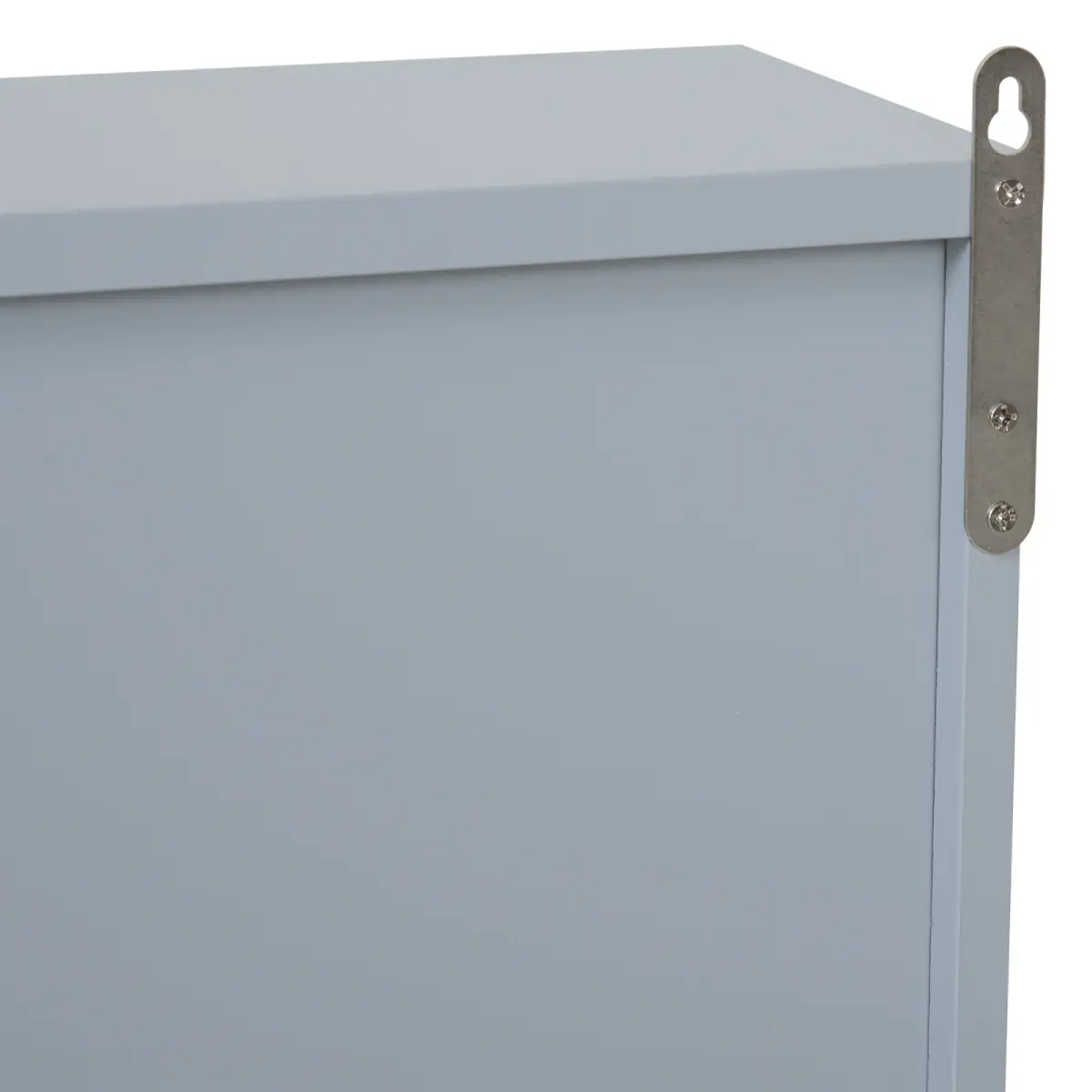 Wall Mounted Mirror Cabinet with Storage Shelf Bathroom Cupboard Grey by Homcom