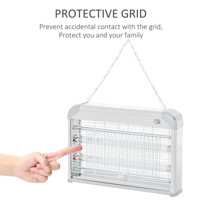 LED Wall-mounted Portable Mosquito Killer Lamp, Steel-Grey by Outsunny