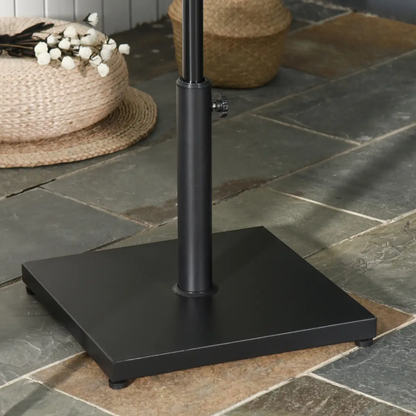 Steel Heavy Duty Adjustable Parasol Base Black by Outsunny