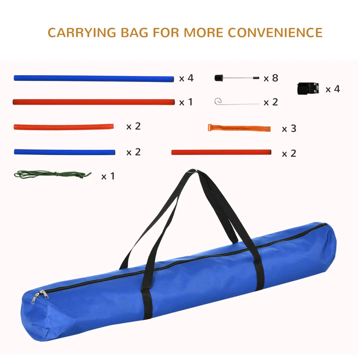 Pet Agility Set Training Play Kit Dog Jump Hoop Poles Tunnel Obedience Equipment by Pawhut
