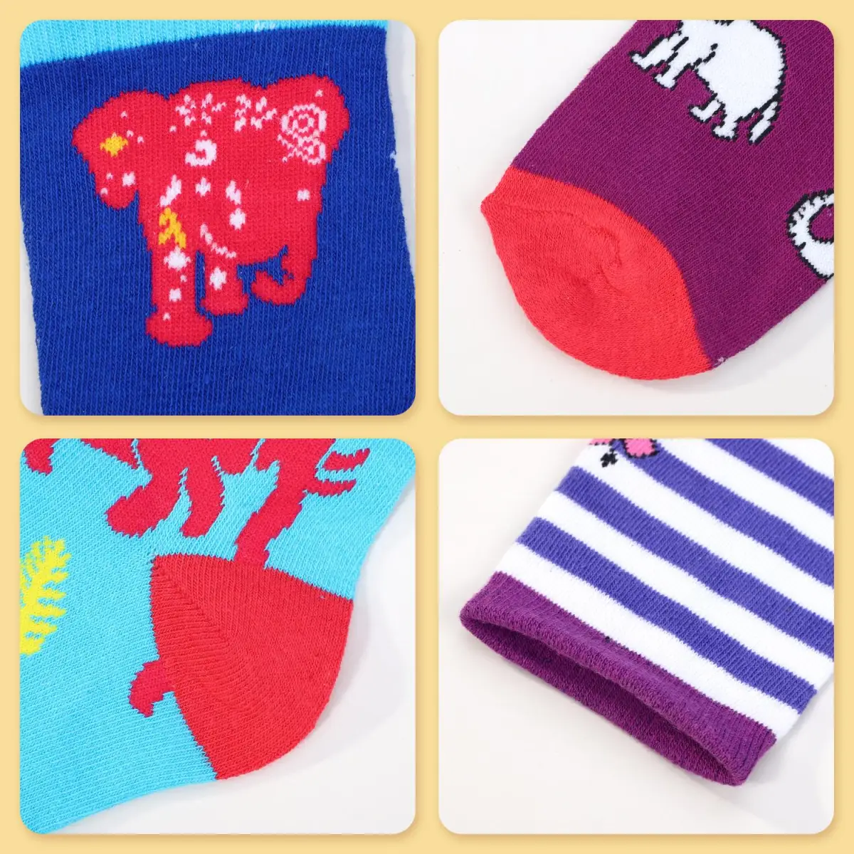 VINSANI ELEPHANT SOCKS 5pk 1010413 by Vinsani