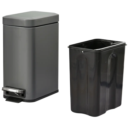 5L Steel Step Trash Can with Quiet-Closed Lid, Silent and Gentle Open, by HOMCOM