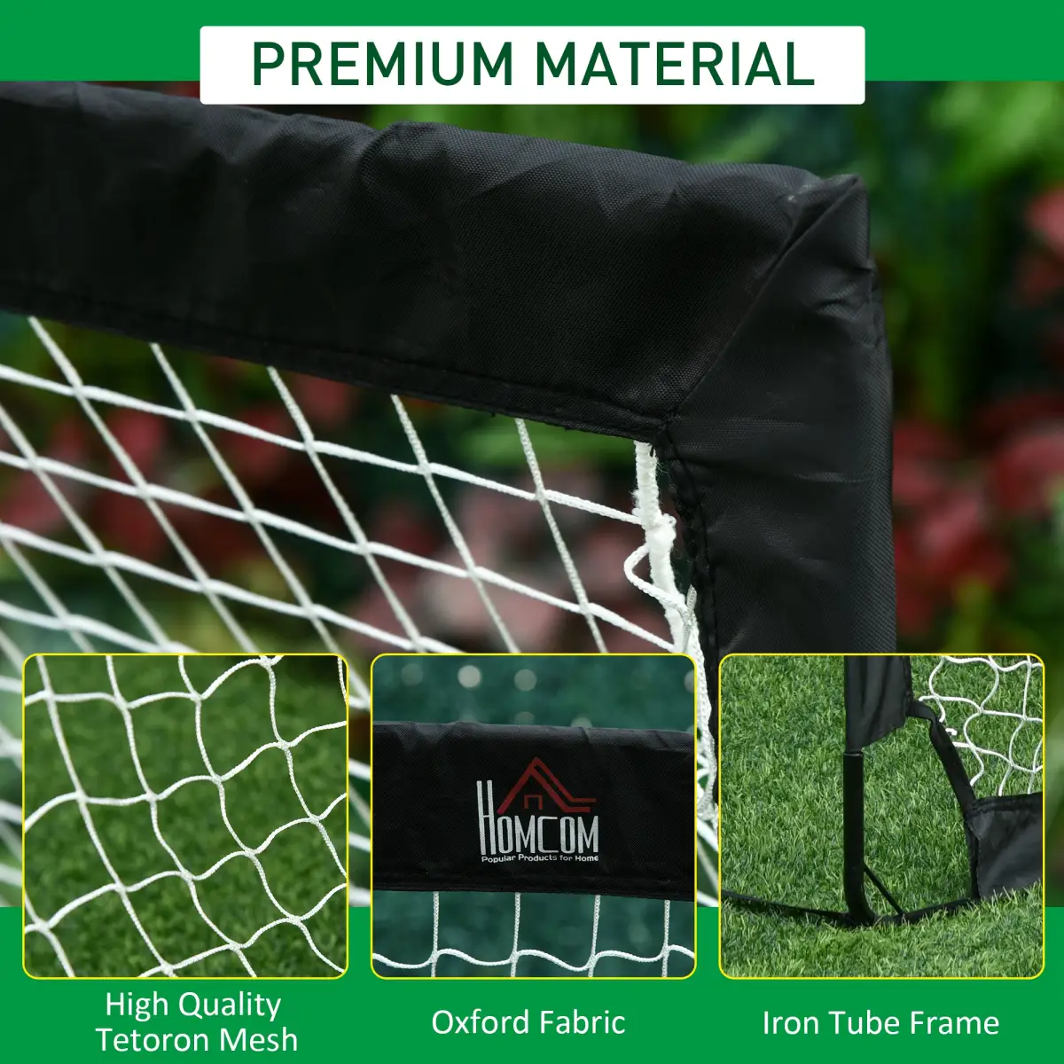 Football Goal Folding Outdoor with All Weather Net Kids Adults 6'x3' HOMCOM by Unbranded