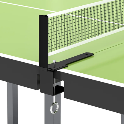 Tennis Table Ping Pong Foldable with Net Game Steel 182cm Indoor, Green HOMCOM by Unbranded