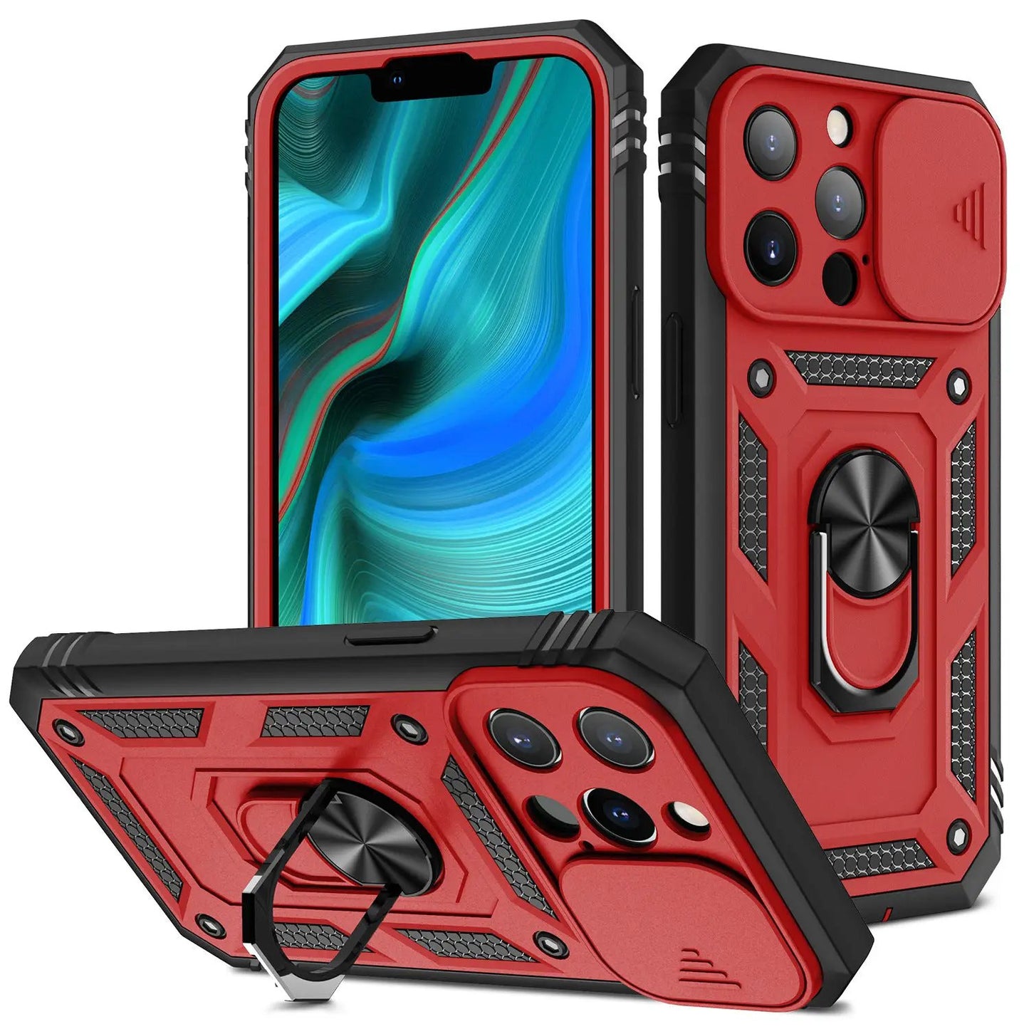 New Magnetic Mobile Phone Case With Sliding Window Bracket by Dropshipman