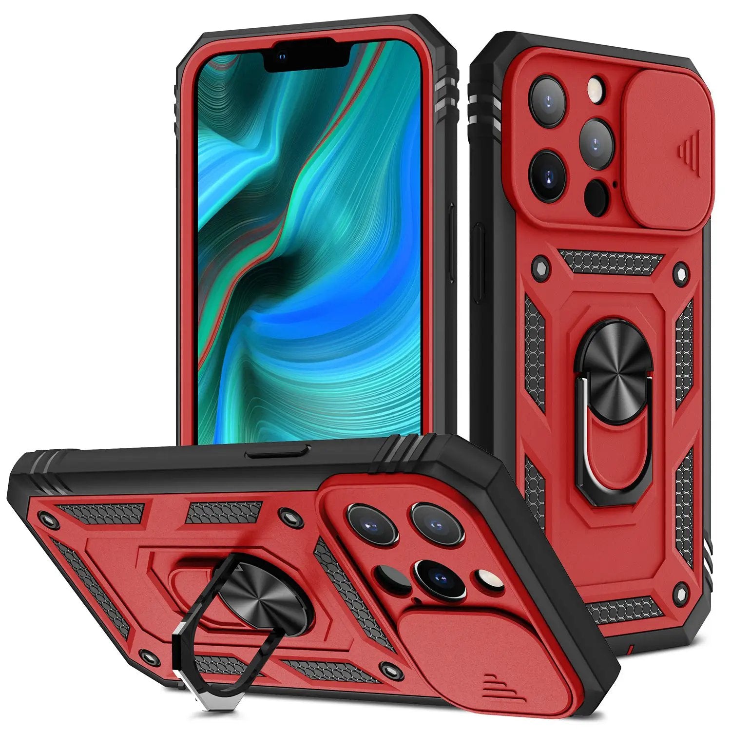 New Magnetic Mobile Phone Case With Sliding Window Bracket by Dropshipman