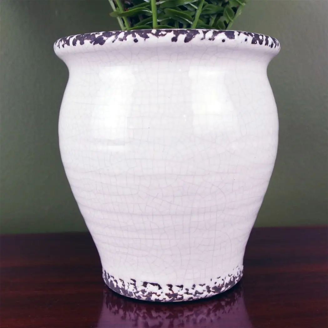 40cm Artificial Bushy Fern Potted in Decorative Planter by Leaf