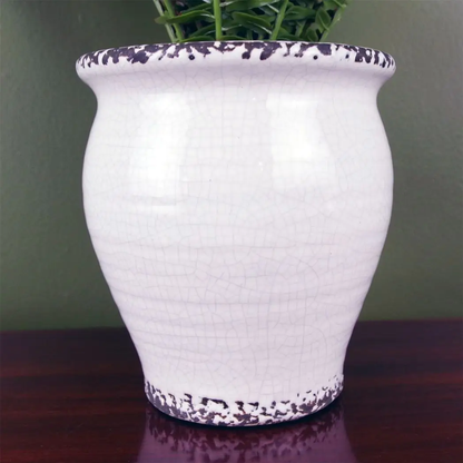 40cm Artificial Bushy Fern Potted in Decorative Planter by Leaf