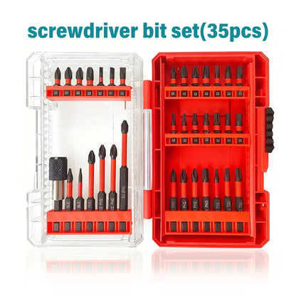 35Pcs Magnetic Screwdriver Bit Set S2 Steel Impact Driver Nut Sockets Anti-Slip High Hardness Tips with Portable Storage Case by All Mart Bristol Ltd