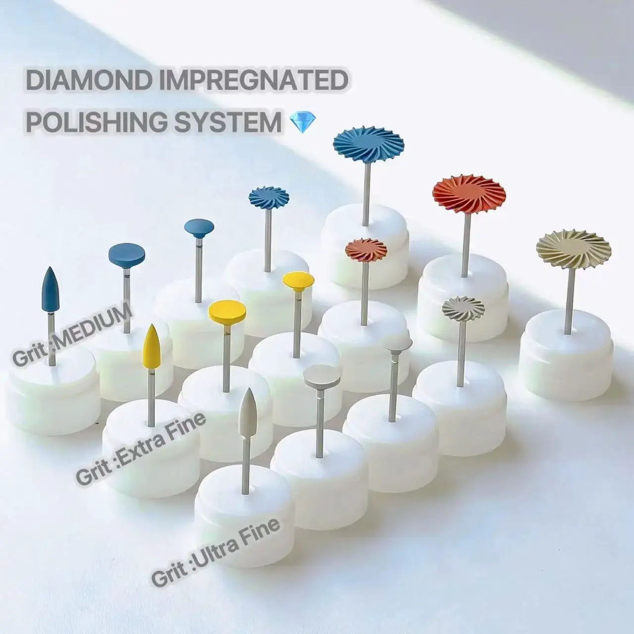 Diamond Polishing Head Grit MEDIUM 2.35MM FOR FINISHING AND POLISHING by All Mart Bristol Ltd