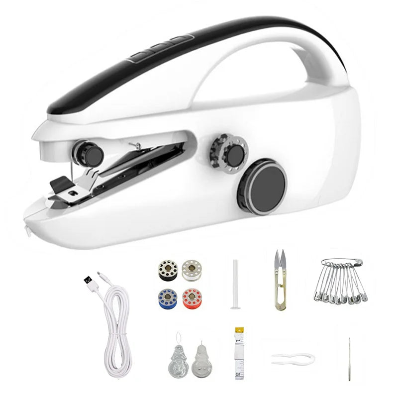 Mini Sewing Machine Handheld Mending Machine Plastic 2 Speed Single Thread Stitching Electric Sewing Small Gadget Dropshipping by All Mart Bristol Ltd