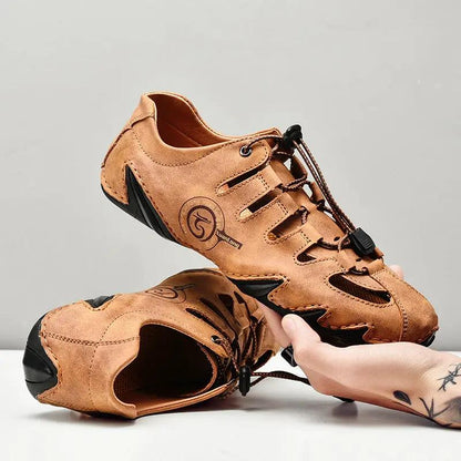 Plus Size Men's Casual Hollow Beach Sandals by Dropshipman