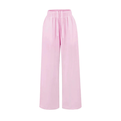 FigureFlattering Set Seductive Slimming T-Shirt Set Wide Leg High-Waisted Set Two-Piece Comfortable Chic Outfit For Women by All Mart Bristol Ltd