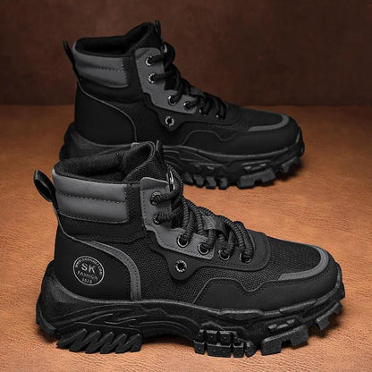 Breathable High-top Vintage British-style Work Boots by Dropshipman