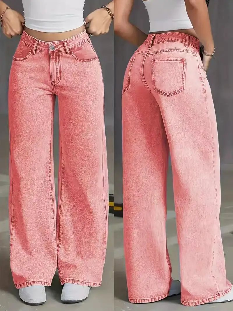 Sweet And Spicy Style High Waist Straight Jeans by Dropshipman