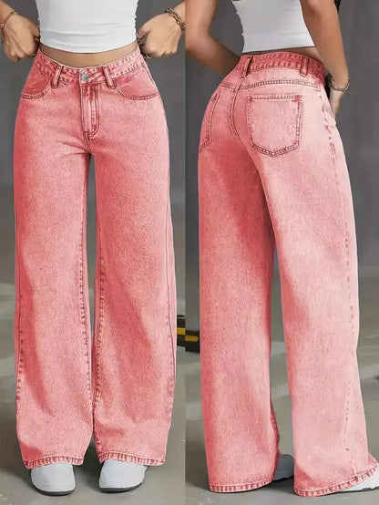 Sweet And Spicy Style High Waist Straight Jeans by Dropshipman