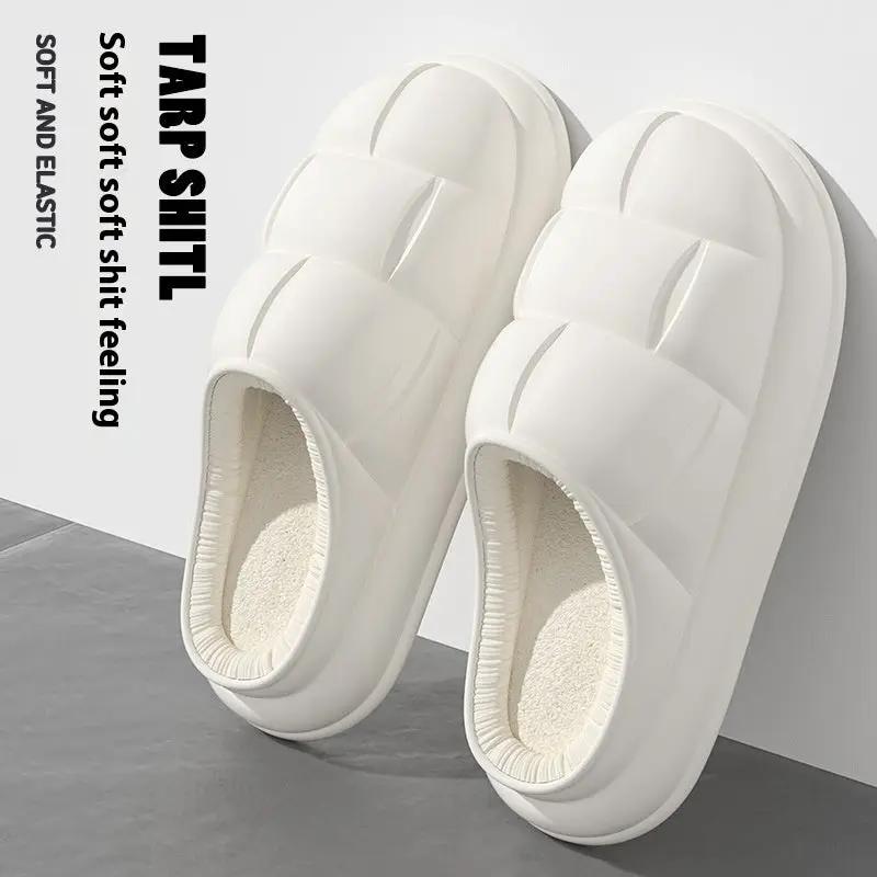Warm Indoor Home Couple Platform Cotton Shoes by Dropshipman