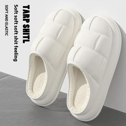 Warm Indoor Home Couple Platform Cotton Shoes by Dropshipman