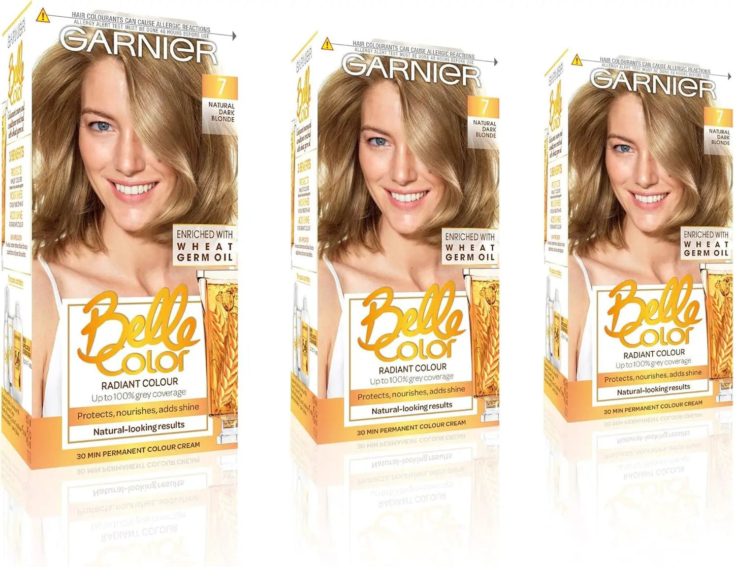Belle Color Permanent Brown Hair Dye - Natural Looking Color & 100% Grey Coverage - 3 Pack of 5 Natural Brown by All Mart Bristol Ltd