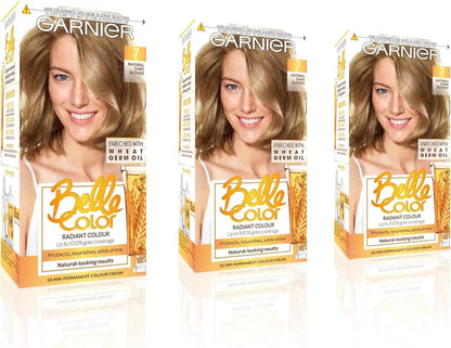 Belle Color Permanent Brown Hair Dye - Natural Looking Color & 100% Grey Coverage - 3 Pack of 5 Natural Brown by All Mart Bristol Ltd