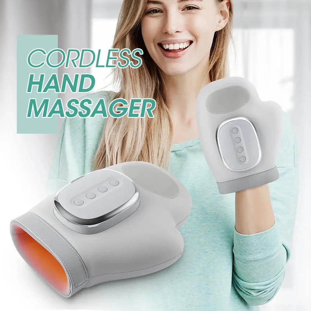 Electric Hand Massager with Airbag Compress Carpal Tunnel Wrist Finger Massagers Portable Vibrating Gloves Kneading Rollers by All Mart Bristol Ltd