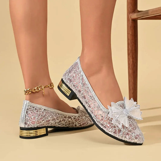 Pointed Toe Women's Flats Soft-soled Boat Shoes Bow Loafers Summer Plus Size Women's Shoes by All Mart Bristol Ltd