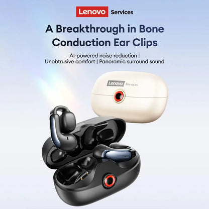 Lenovo LES-108 Bone Conduction TWS Ear Clips Earphones Wireless Bluetooth V6.0 Earbuds Sports Headphones Al Call Noise Reduction by All Mart Bristol Ltd