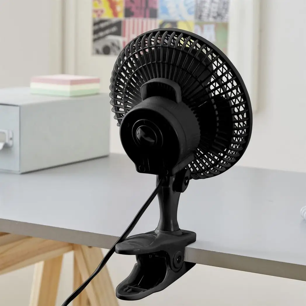 Neo Mini Clip Base Mount Desk Fan Black by Neo
