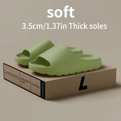 Indoor Cloud Thick-soled House Slippers for Men and Women Summer Soft Bottom Beach Sandals by All Mart Bristol Ltd