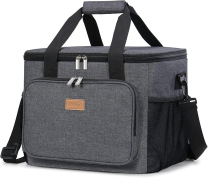 Stylish Black Insulated Lunch Bag - 9L Soft Cooler Tote for Adults, Perfect for 12 Cans by All Mart Bristol Ltd