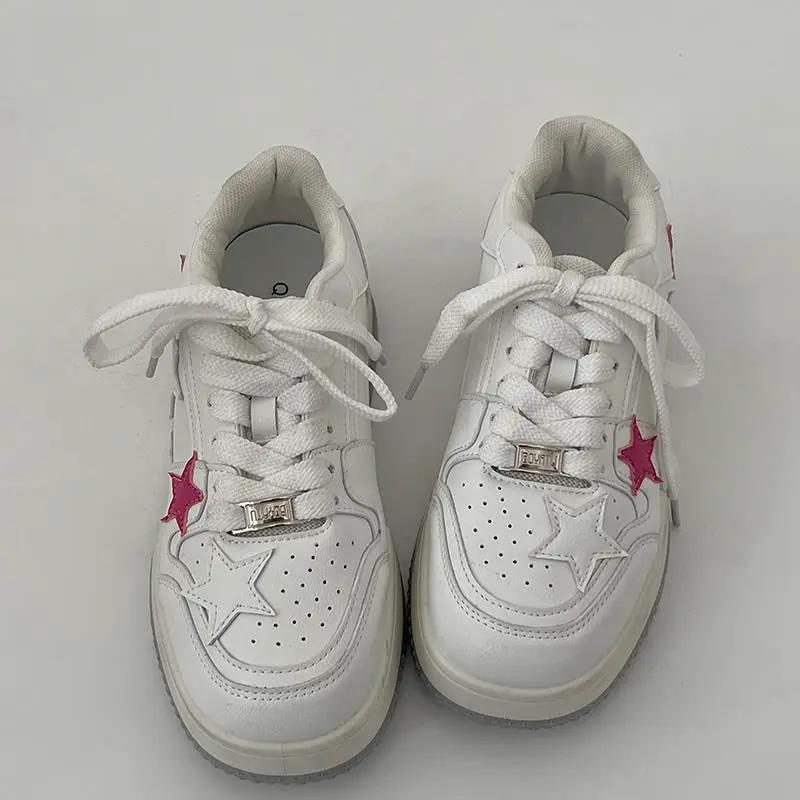 Women Korean Style Round Toe High-end Versatile Low-top Sneakers by Dropshipman