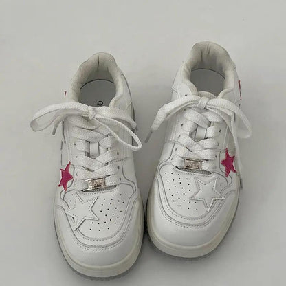 Women Korean Style Round Toe High-end Versatile Low-top Sneakers by Dropshipman
