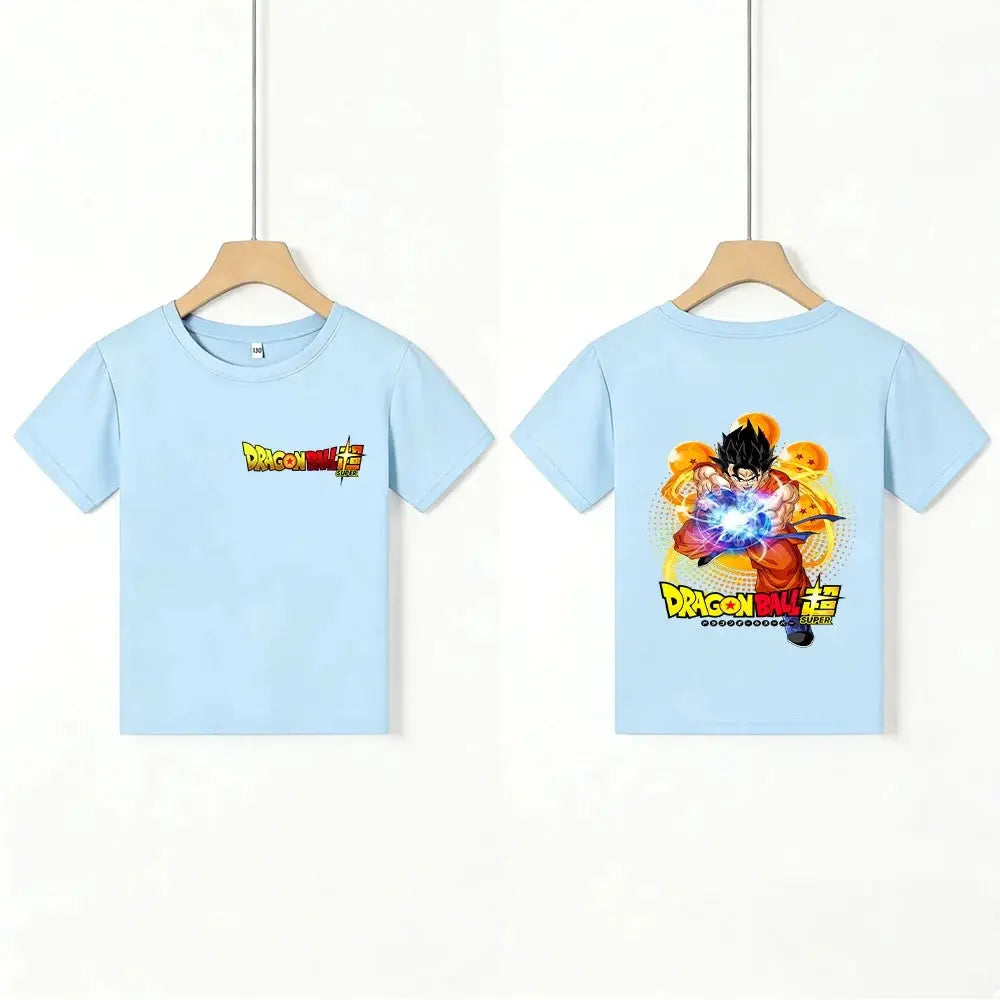 Kids T - Shirt Dragon Ball Goku & Great Ape Print, Cartoon Anime - Themed Casual Cotton Tee for Boys Girls, Cool Graphic Childre by All Mart Bristol Ltd
