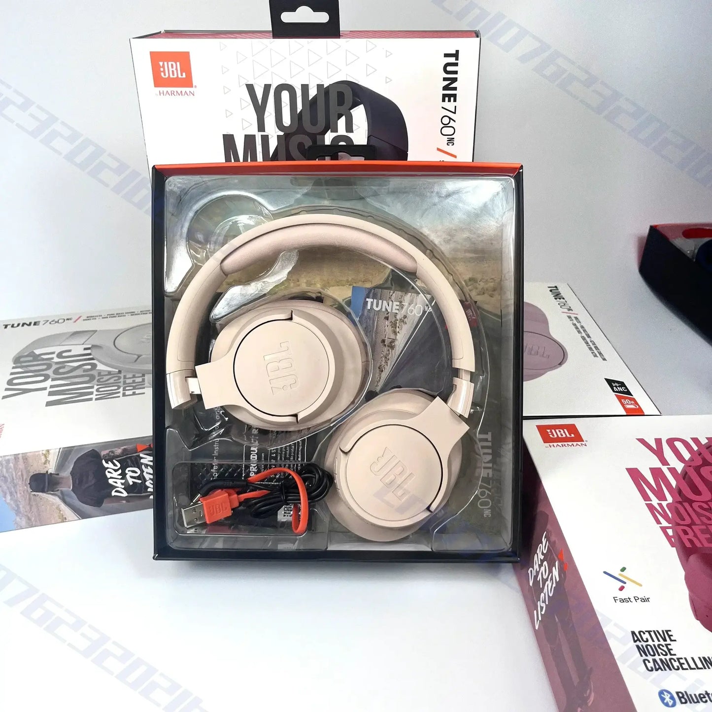 JBL Tune 760NC Wireless Over-Ear Headphones Foldable Active Noise Cancellation Sports Headset for Music And Travel by All Mart Bristol Ltd