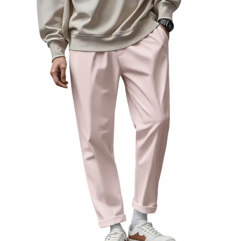 Men's Trousers With Pockets Casual Loose Comfortable Quick-drying Waist-tied Pants by Dropshipman