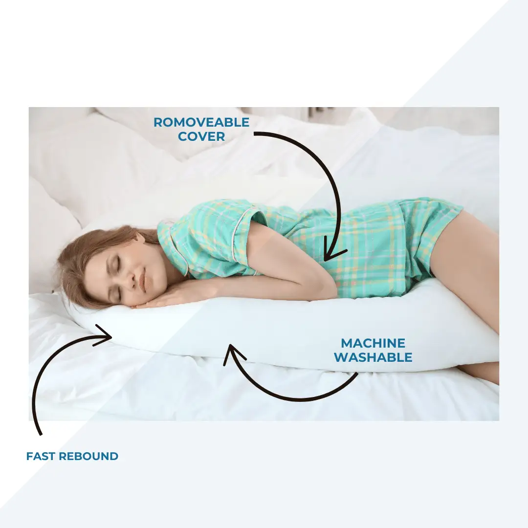 9 Ft Maternity Pillow And Case - Light Blue by For Your Little One