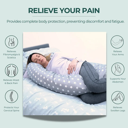9 Ft Maternity Pillow And Case - Light Blue by For Your Little One