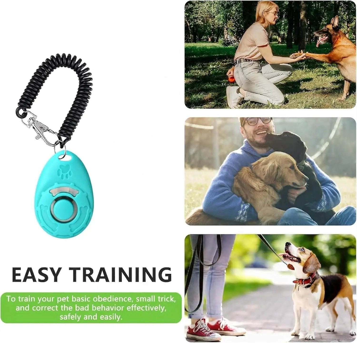 Stylish Versatile Dog Treat Pouch with 3 Wear Options & 2 Clickers - Ideal for Training with Waist Belt & Shoulder Strap by All Mart Bristol Ltd