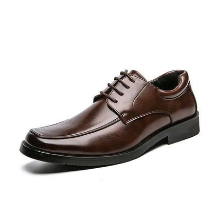 Low-top Square Toe Men's Business Casual Fashion Leather Shoes by Dropshipman