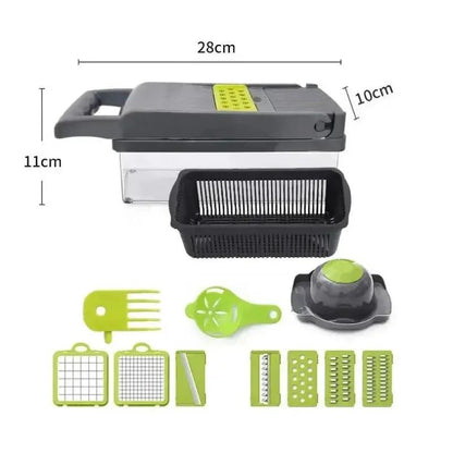 14/16 in 1 Multifunctional Vegetable Chopper Grate Food Handle Food Chopper Vegetable Slicer Dicer Cut Kitchen Items Cocina by All Mart Bristol Ltd
