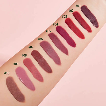 10 Color Mouth Red Lip Glaze Makeup Set, Exquisite, Practical, Portable Lipgloss Lipstick Set Valentine's Day gift by All Mart Bristol Ltd