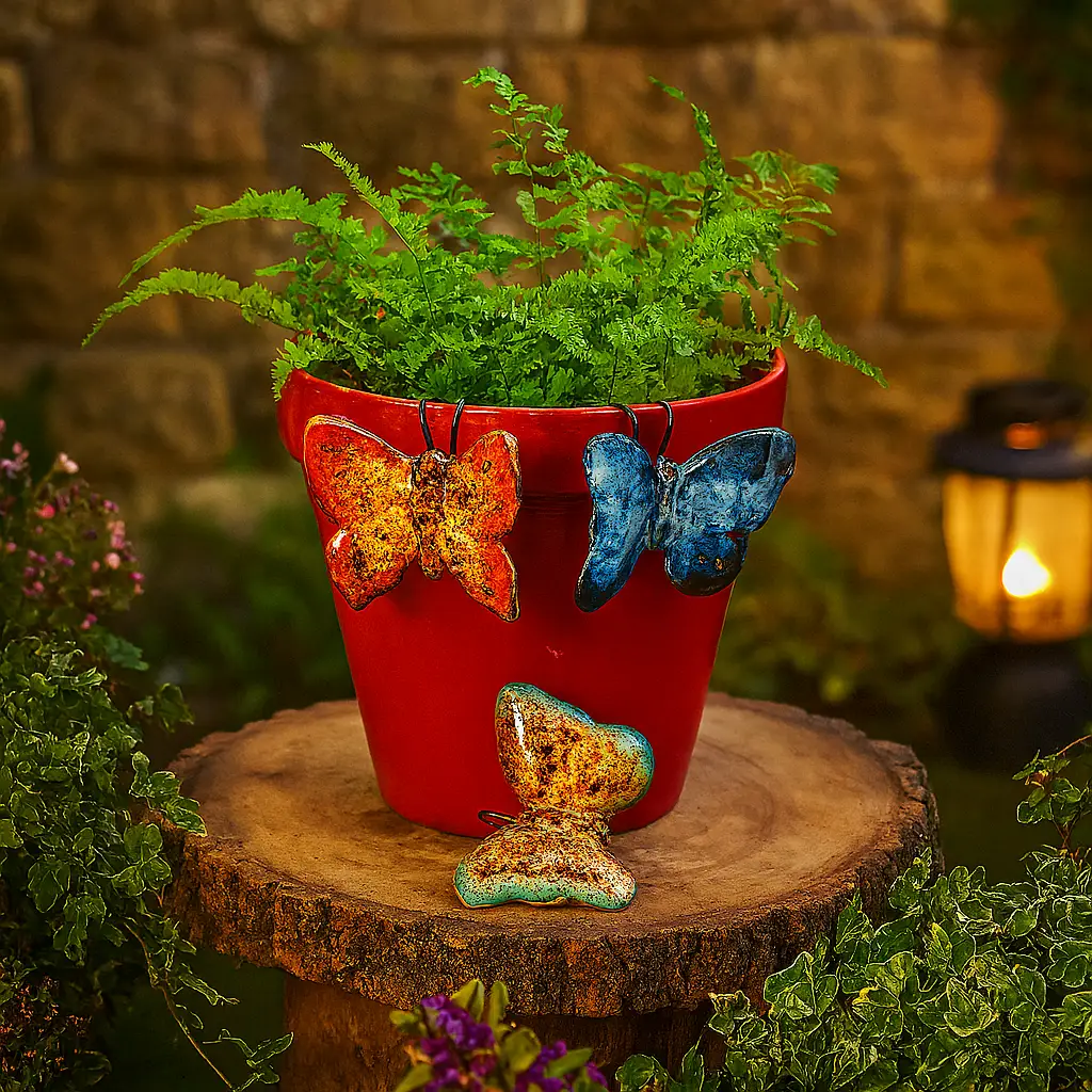 Butterfly Planter Decoration  Set of 3 by Avilo