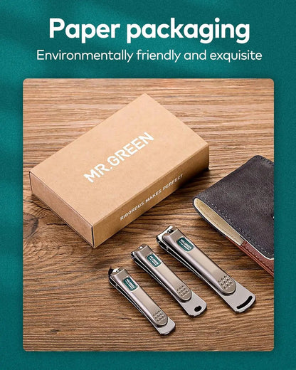 Premium 3-Piece Nail Clipper Set - Stainless Steel Nail & Slant Edge Toenail Cutter for Men and Women by All Mart Bristol Ltd