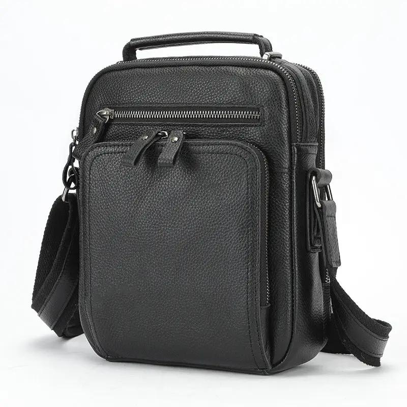 Genuine Leather Shoulder Messenger Bag Vintage Crazy Horse by Dropshipman